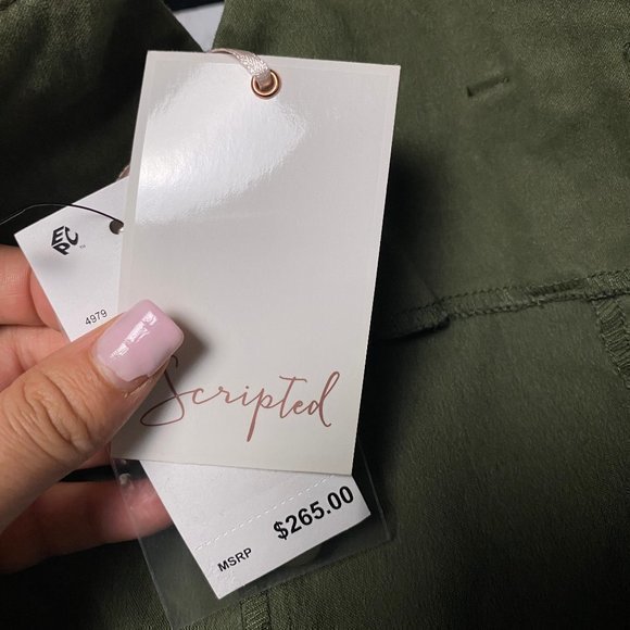 NWT Scripted Rio Green Side Lace Up Buckle Pants - Picture 11 of 11